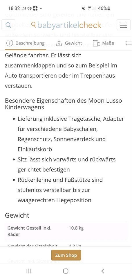 3 in 1 Kinderwagen Moon Lusso, Buggy MaxiCosi Transporter in Bremen