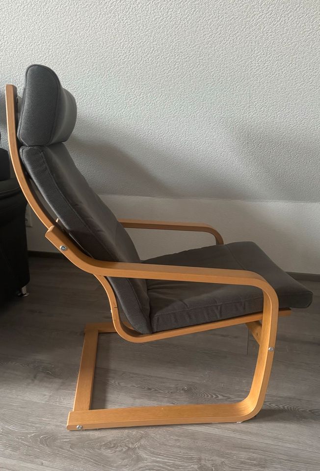 Ikea Poäng Sessel Stuhl grau Holz in Penzlin