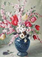 Gemälde Bild Hermine Zahner Vase mit Blumenstrauß bunt zu verk. Bayern - Grafing bei München Vorschau