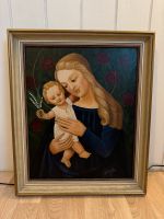 Ölgemälde Maria Jesus Madonna Kind Gerahmt Holz H. Zander Nordrhein-Westfalen - Bottrop Vorschau