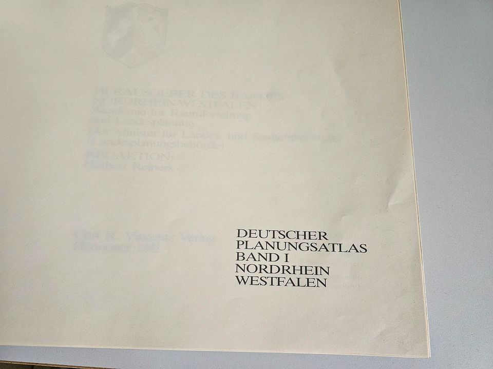 Deutscher Planungsatlas 1982 Nordrhein-Westfalen NRW in Dortmund