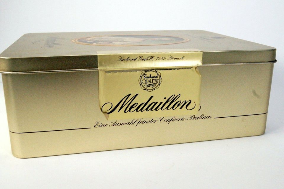 Suchard Medaillon Blechdose Blechbüchse in Kammerforst