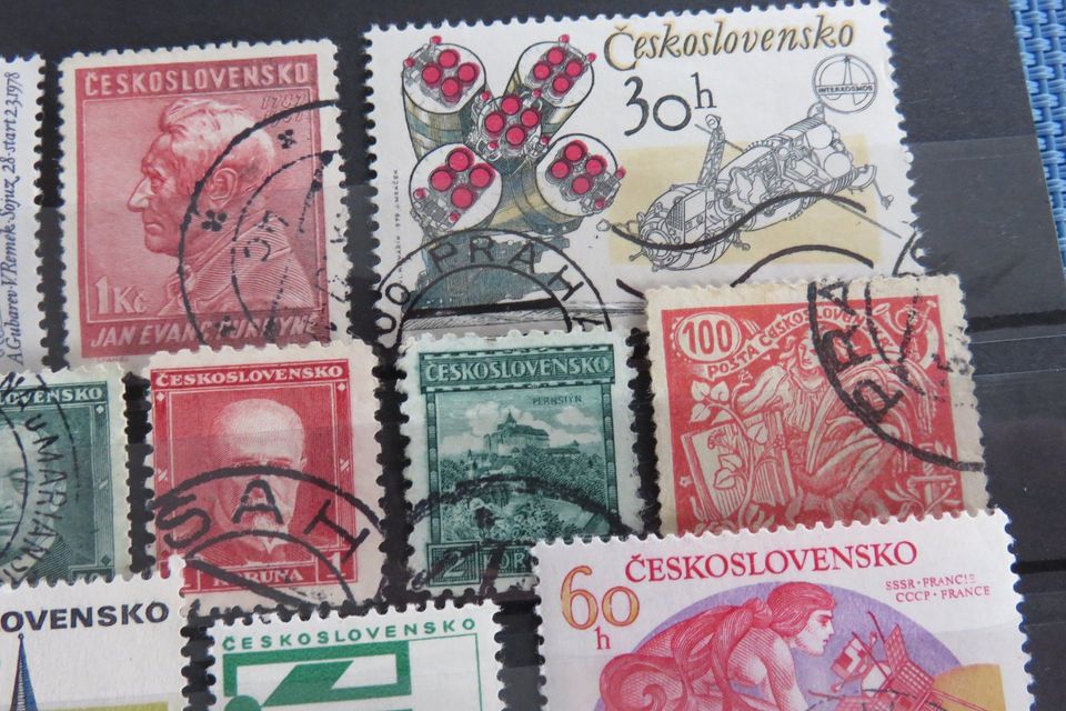 Briefmarken Karte Sondermarken Ceskoslovensko Tschechei in Eging am See