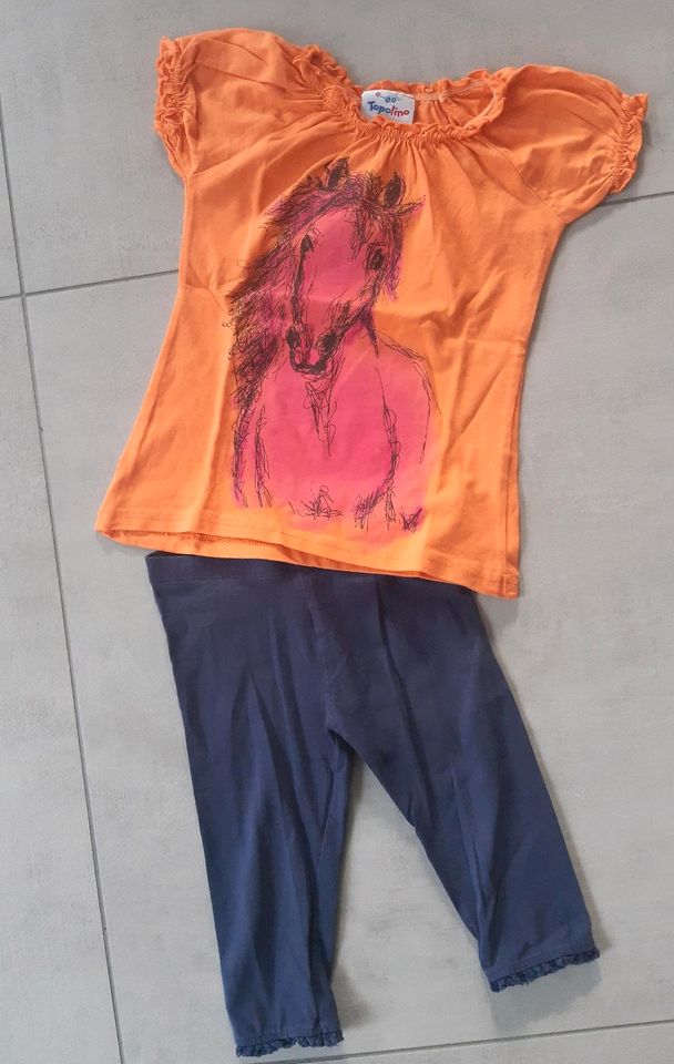 T-Shirt & Leggings Gr. 98, Topolino & H&M  Pferd in Hambühren