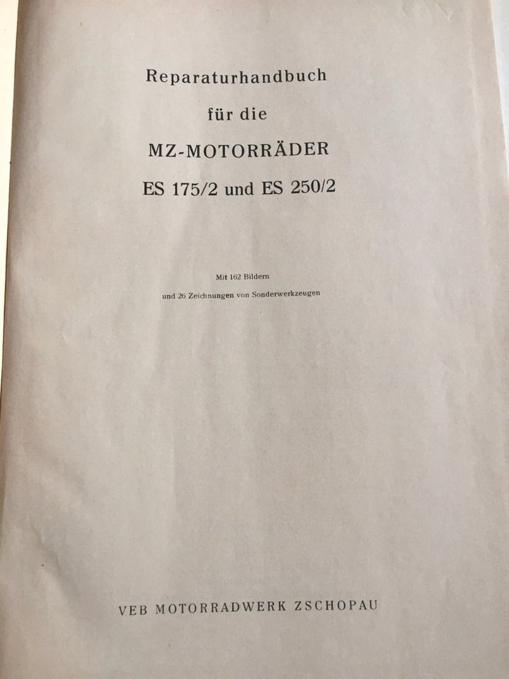 Original DDR Reparaturhandbuch für ES 175/2 und ES 250/2 in Inzigkofen