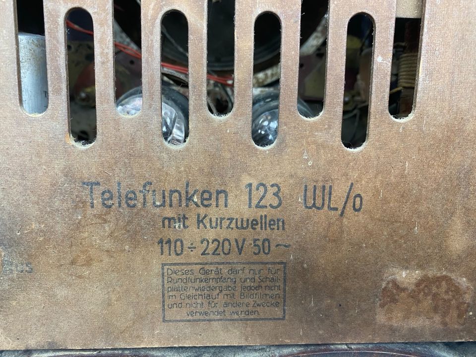 Telefunken 123 WL , sehr altes Röhrenradio ! Volksempfänger in Heek