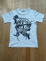 Stone Island T-Shirt weiß mit blauem Muster Aachen - Aachen-Mitte Vorschau