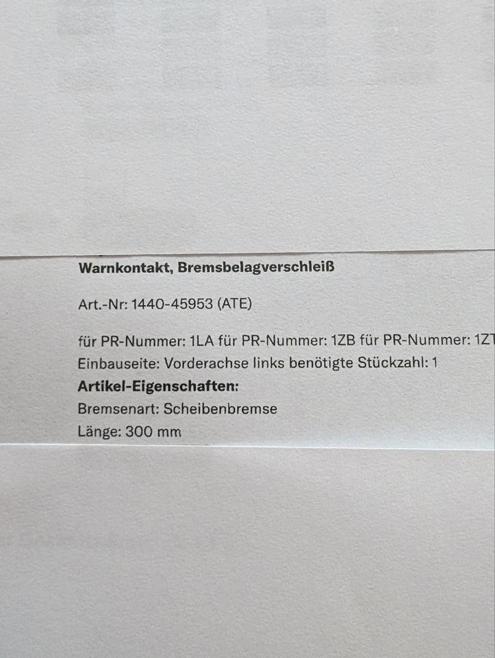 Bremsscheiben vorn für Audi A4/A5/Q5 8R incl Bremsklötze in Warstein