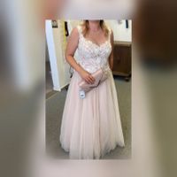 Brautkleid Hochzeitskleid blush Rose Glitzer spitze floral Sachsen - Mülsen Vorschau