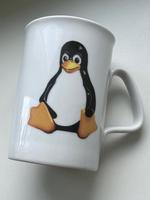 Unbenutzte Linux Tux-Tasse vom LinuxTag 2003 oder 2004 in KA Neuhausen-Nymphenburg - Neuhausen Vorschau