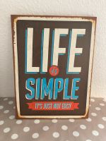 Vintage Retro Bild auf Leinwand 40x30 Life is simple Schleswig-Holstein - Bad Bramstedt Vorschau