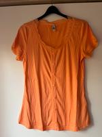 T-Shirt orange mit Spitzendetails Sachsen - Naunhof Vorschau