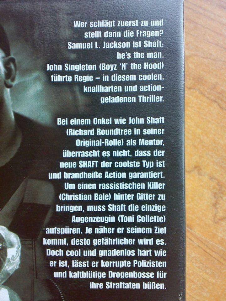 "Shaft", Actionfilm, Video-Kauf-Cassette, neuwertig in Bad Bramstedt