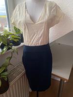 Weiss Creme blaues Mango Cocktailkleid Sommerkleid Größe M ca. 38 Bayern - Attenkirchen Vorschau