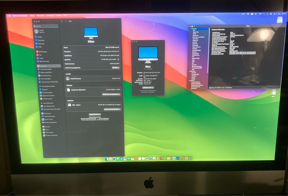 Apple ❗️iMac 27“ 11,1 Quad i7 2,8 ghz 240 SSD 10gb Computer in Hamburg