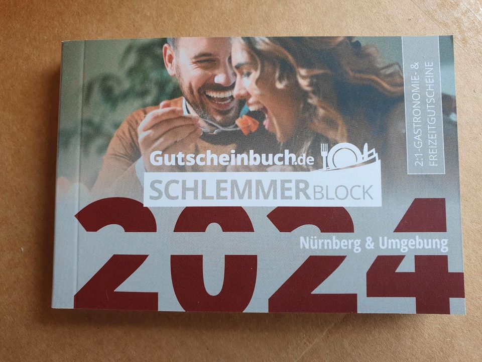 Gutscheinbuch schlemmerblock Nürnberg und Umgebung 2024 in Nürnberg (Mittelfr)