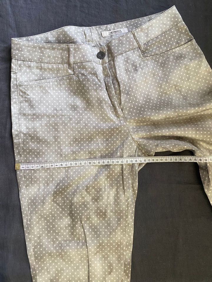 Creme beige silber farbene steilmann Hose Sommerhose Größe 36 S in Attenkirchen