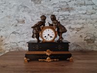 Alte antike frz. Art Deco Skulptur Figurenuhr, Marmor Kaminuhr Saarland - Quierschied Vorschau