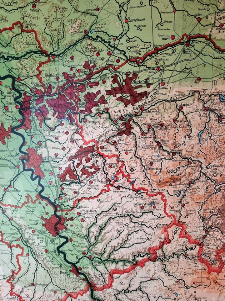 Schulkarte Nordrhein-Westfalen Wanddeko Wandkarte in Elmshorn