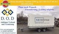 Pkw Anhänger Tandem Hochlader Alu 4 x 2m 2700kg mit Hochplane Nordrhein-Westfalen - Castrop-Rauxel Vorschau