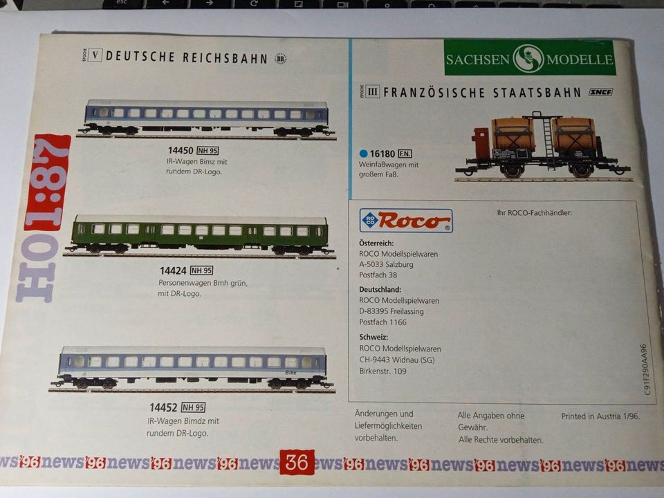 ROCO Neuheiten 1996 Spur Om + HO + N in Leipzig