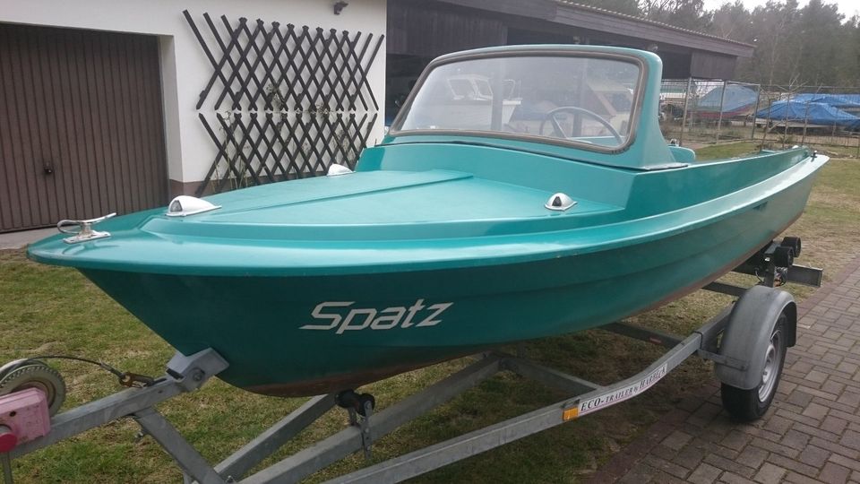 DDR Angelboot Motorboot Sportboot Badeboot Boot Ibis 440x160cm in Kloster Lehnin