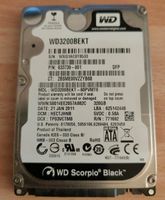 2,5" HDD 320 GB Festplatte WD Scorpio Black Schleswig-Holstein - Norderstedt Vorschau