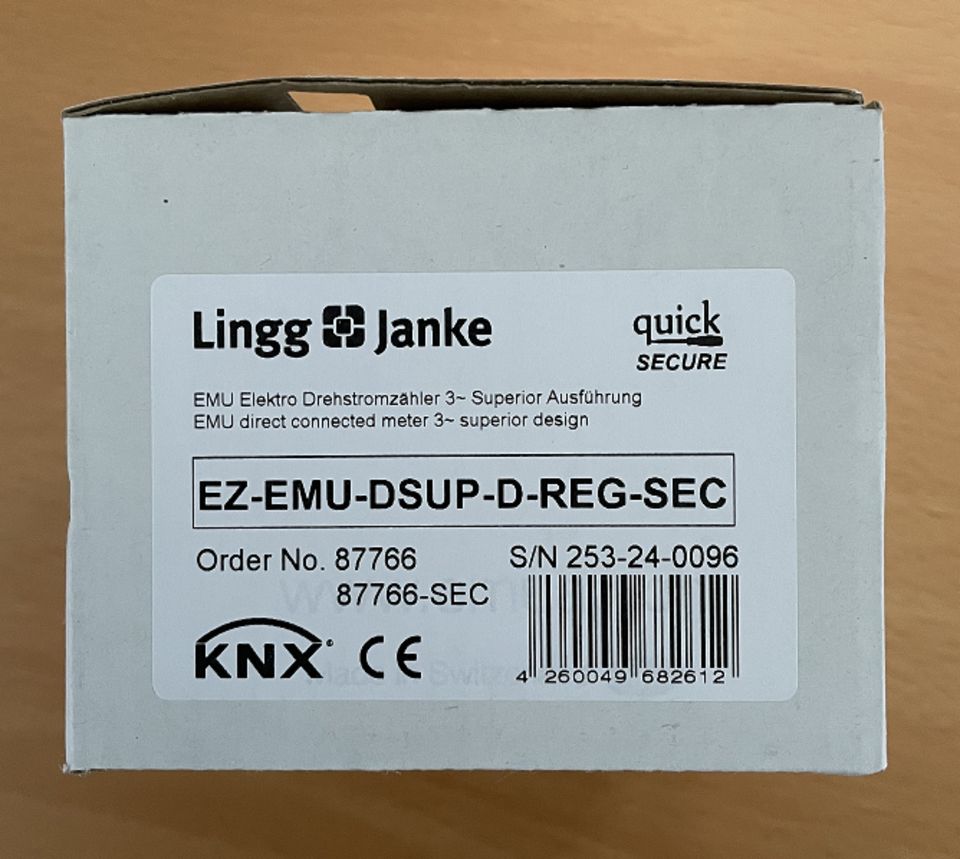 EIB / KNX Lingg & Janke 87766 Elektrozähler EMU Superior in Mühldorf a.Inn