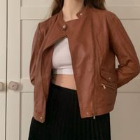 Braune Massimo Dutti Lederjacke München - Trudering-Riem Vorschau