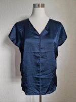 Bluse Top Shirt S Mango Blau Satin Retro Blogger Boho Vintagelook Hamburg-Mitte - Hamburg Hamm Vorschau