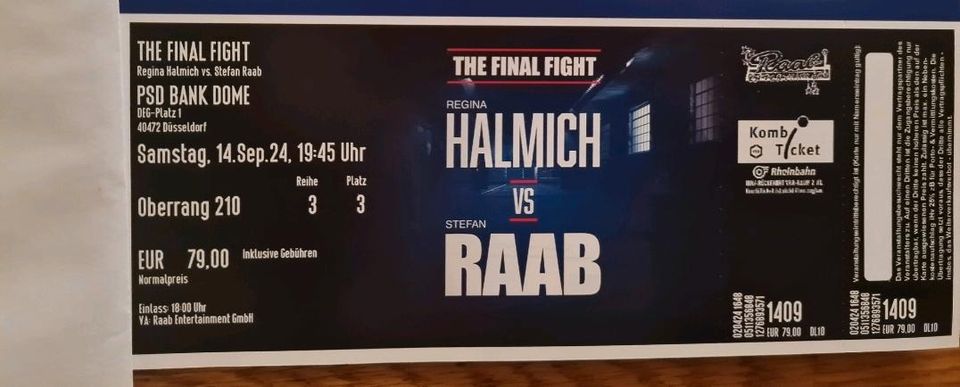Stefan Raab Boxkampf Regina Halmich Ticket in Arnsberg