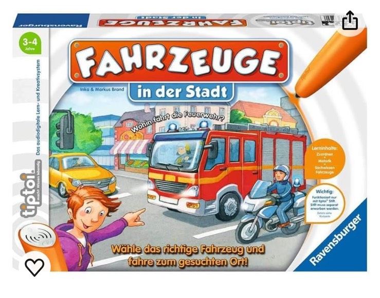 Tiptoi Spiel Fahrzeuge ab 3 Jahren, NEU in Hamburg