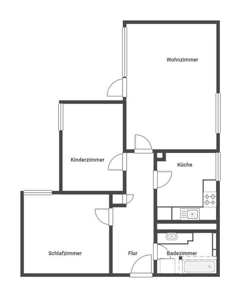 Renoviert: Lichtdurchflutete 3-Zi.-ETW mit Balkon und Stellplatz in Vorstadtlage von Augsburg in Gersthofen