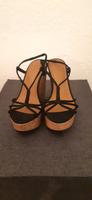 Keilabsatz Kork Sandalen schwarz H&M Sachsen-Anhalt - Halle Vorschau