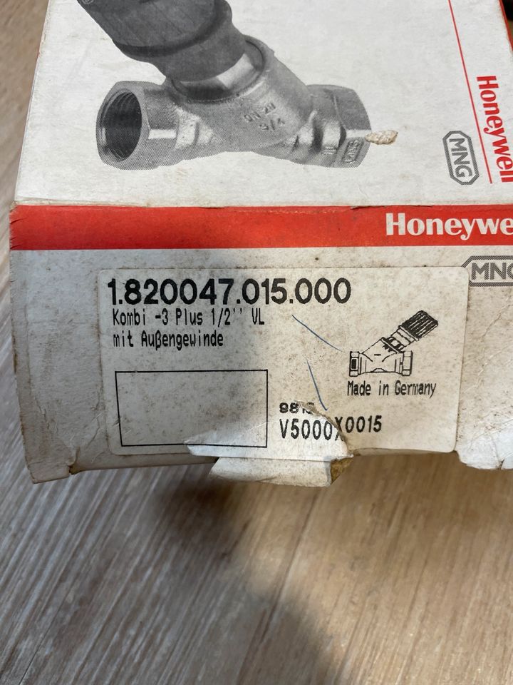 Honeywell Strangabsperrventil Kombi-3-Plus Rotguss, AG, DN 15 in Durmersheim