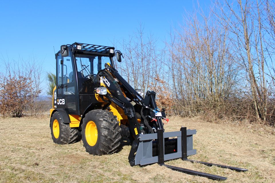 Mieten Radlader JCB 403 Smart Power 1600 kg Hubkraft Hubhöhe 2,8m Baumaschinen Radlader Mieten Vermietung Leihen in Meisenheim