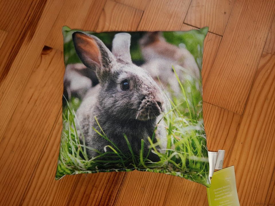 NEU Ostern Zier-Kissen 20x20 cm Hase Kaninchen Puppen-Kissen in Großrosseln