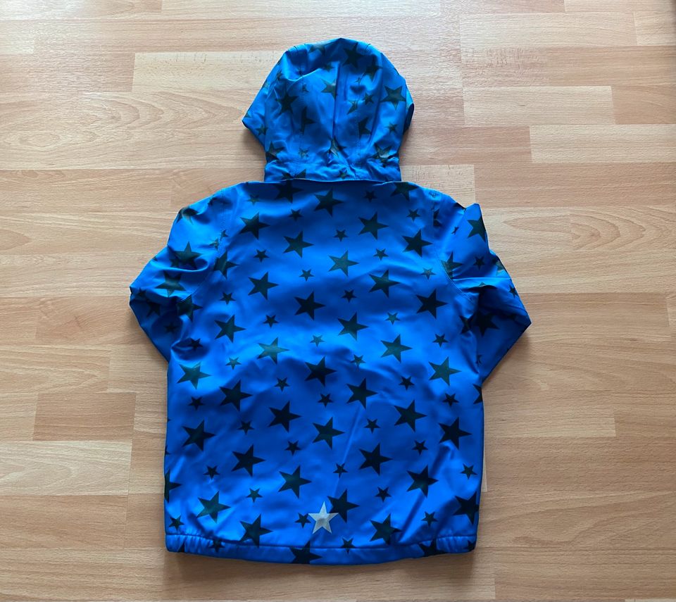 Regenjacke, blau, mit Sternen, Größe 110/116 in Delligsen