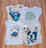 4 X Damen Kinder Sommer Tshirt aquarell Hund Reh Gr. S M 36 38 Baden-Württemberg - Heidelberg Vorschau