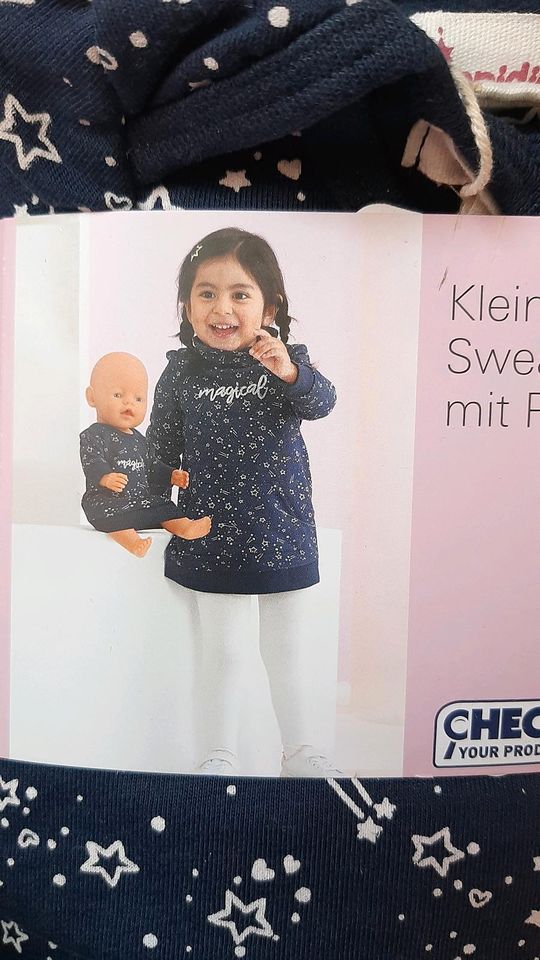 Sweatkleid, Bluse für Mädchen und Puppeb in Eschbach