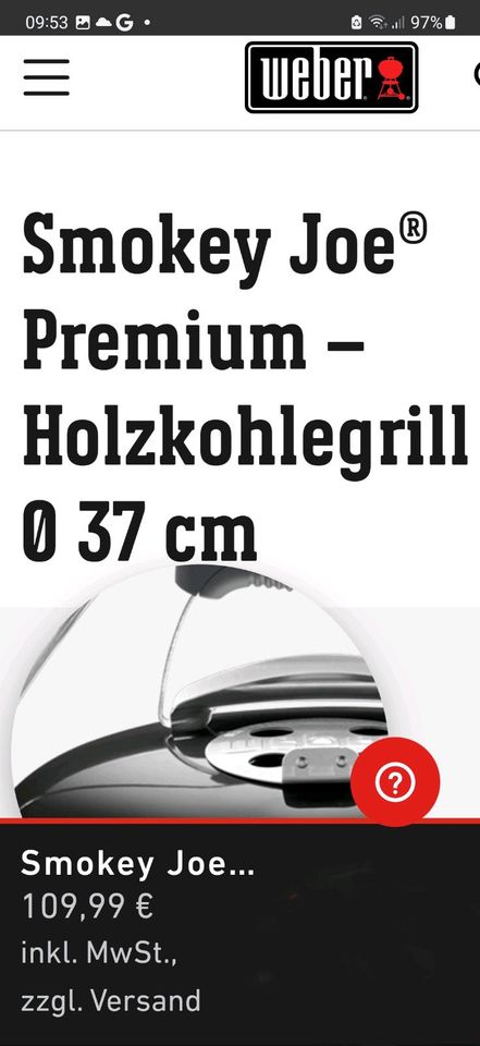 Weber Grill "Smokey Joe" Durchmesser 37 cm in Top Zustand in Bad Schwalbach