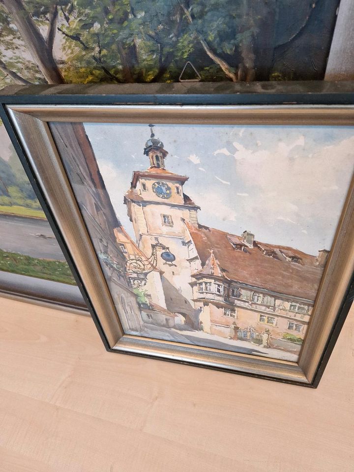 Rothenburg Gemälde Weisser Turm Signiert Mars in Mölln