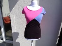 pink lila schwarzes T-Shirt von Sublevel, geometrisches Muster, M Dresden - Briesnitz Vorschau