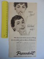 PEPSODENT Zähne Zahncreme - Werbung Reklame Anzeige HÖRZU 1956 Baden-Württemberg - Leonberg Vorschau