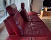 Rotes Echtleder Sofa 2- und 3-Sitzer Nordrhein-Westfalen - Oberhausen Vorschau