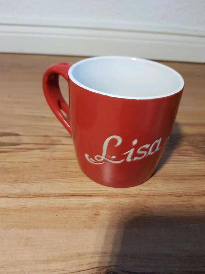 Tassen krüge Tasse Krug Keramik Porzellan Tee Kaffee Lisa Rot in Leipzig