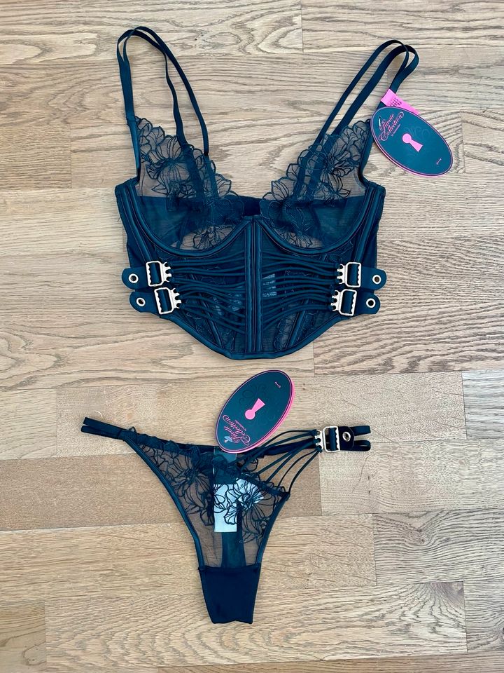 Hunkemöller Private BH Set Longline C70 XS schwarz Neu in Düsseldorf