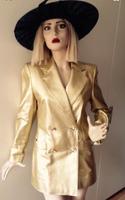 Escada  edle Abend Leder Jacke Business Lady  36  gold Niedersachsen - Meine Vorschau