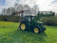 John Deere 6400 Allrad mit Auer Lade und Rückekran Hessen - Dautphetal Vorschau