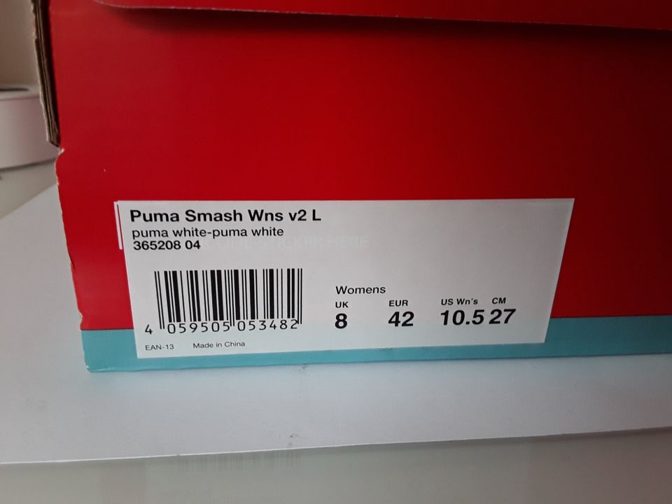 Puma Sneaker Sportschuhe Smash white weiß Gr. 42 UK 8 NEU in Nürnberg (Mittelfr)